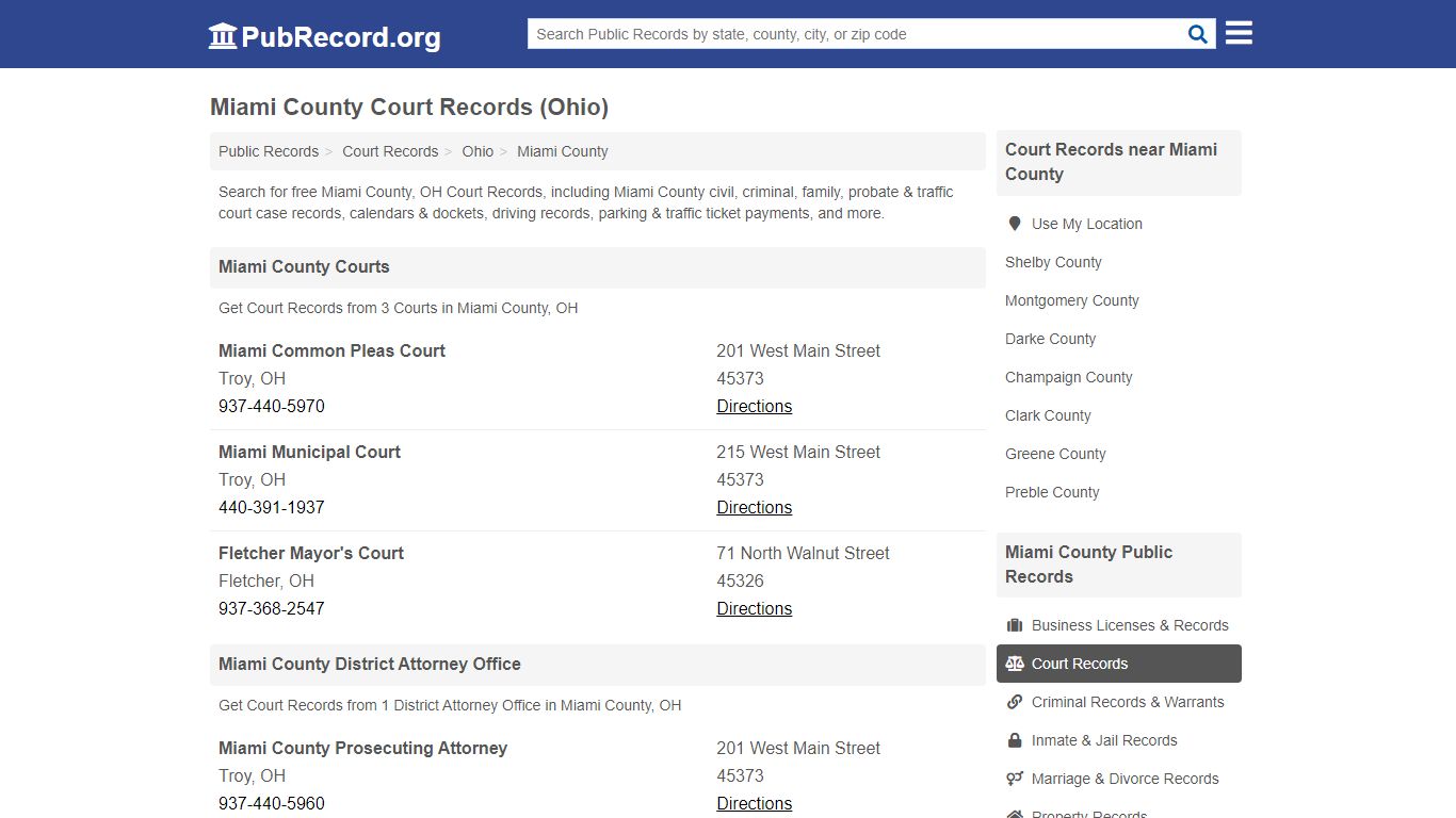 Free Miami County Court Records (Ohio Court Records) - PubRecord.org