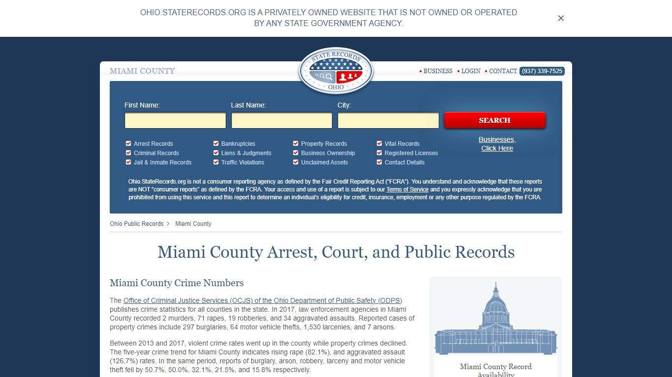 Miami County Arrest, Court, and Public Records